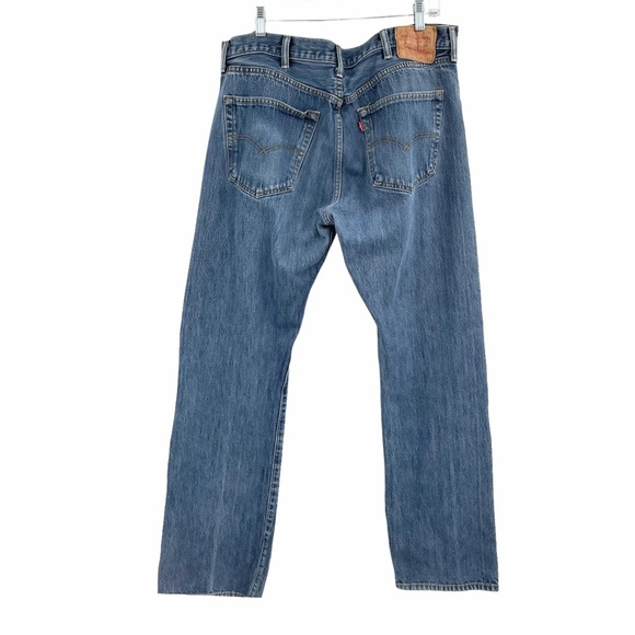 Levi’s 501 Straight Leg Button Fly Men's Denim Jeans Size 38/34 - Picture 7 of 15